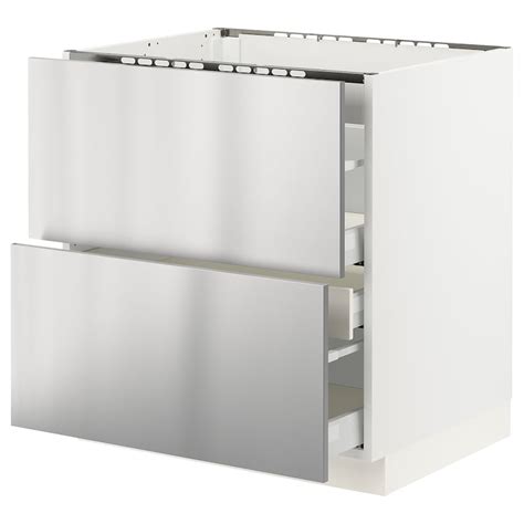 woot kitchen cabinets with stainless steel fronts fronts|SEKTION / MAXIMERA Base cabinet with 2 drawers, .